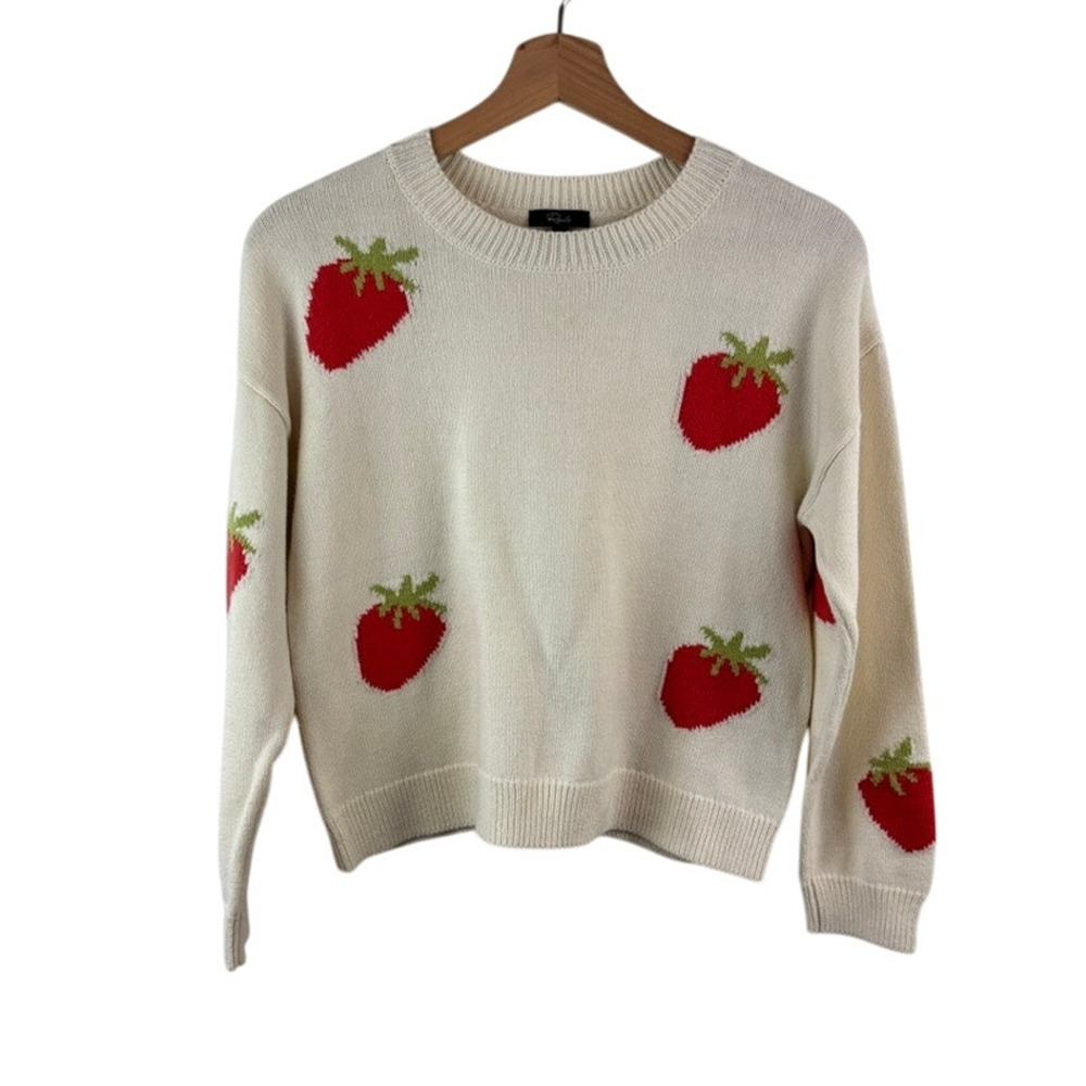 Rails “Perci” Strawberry Sweater XS — Cozy Viral Knit Cutecore - Picture 2 of 9